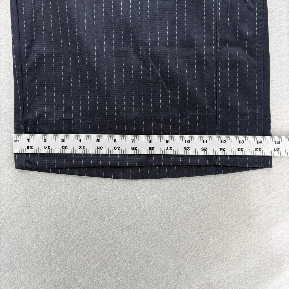 Lane Bryant Ponte Wide Leg Dress Pants Womens 22/24 Blue Pinstripe Stretch NWT